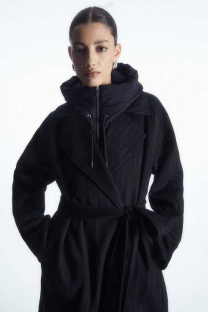 Women's COS Hooded Mock Collar Coats & Jackets | XBDGS-7542