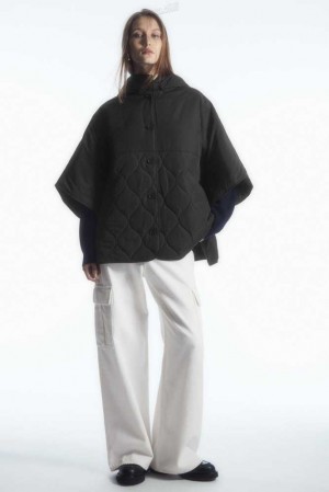 Women's COS Hooded Padded Cape Coats & Jackets | EZMLR-0246