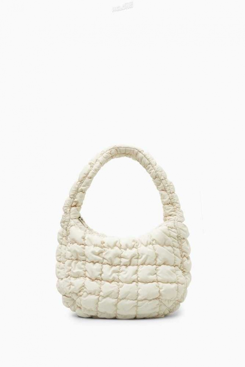 Women's COS Quilted Mini Bag Bags White | DKRTV-9871