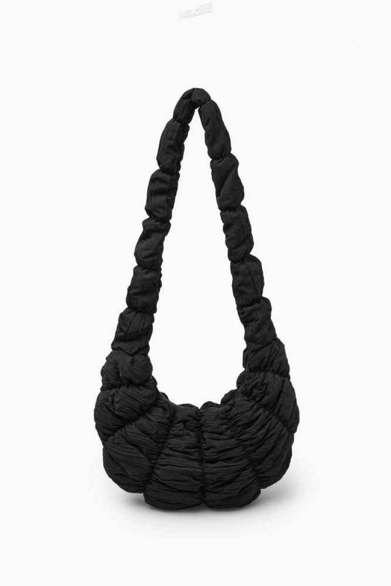 Women's COS Ripple Crossbody Bags Black | NFELD-8139